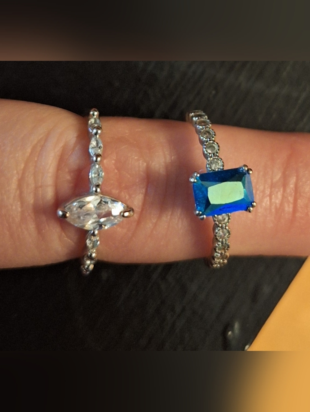 Two Charmed Aroma Rings Size 7